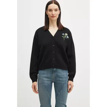 Dámský svetr Vlněný svetr Kenzo Jungle Flower dámský, černá barva, hřejivý, FF52CA4993CN.99J, S, 99X