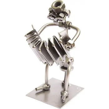 Kovová figurka - Harmonikář 16 cm