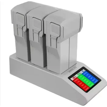 Dron Nabíječka DJI Mini 4 Pro - STARTRC TRIPLE TRIPLE s displejem zobrazujícím průběh nabíjení, lze nabíjet až tři baterie současně