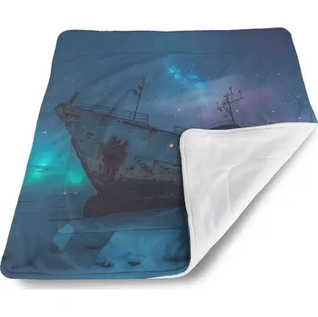 deka Sablio Dětská deka pro miminko Vrak lodi při polární záři - 80x100 cm