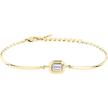 Náramek Trussardi Elegantní pozlacený náramek se zirkonem T-Design TJAXA23 + 2 měsíce na vrácení zboží