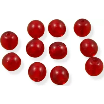 Korálek Korálky skleněné kuličky červené 5mm - 40 ks