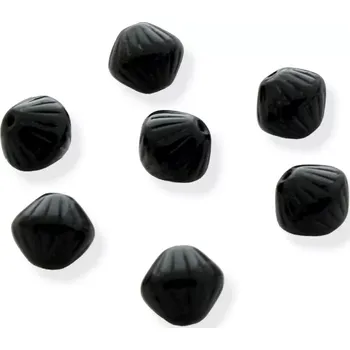 Korálek Korálky skleněné káči černé - 10 ks