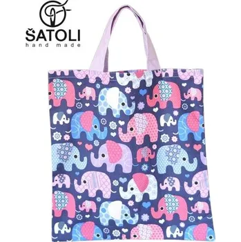 Nákupní taška Šatoli.cz Dětská nákupní taška Sloni na tmavě modré