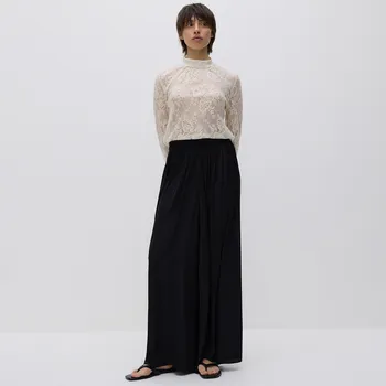 Reserved - Kalhoty palazzo - černý - 1044P-99X - 1044P-99X-M