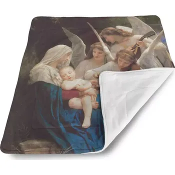 deka Sablio Dětská deka pro miminko Panna s anděly - William-Adolphe Bouguereau - 80x100 cm