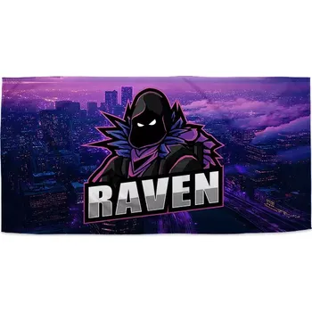Ručník Sablio Ručník s potiskem FORTNITE RAVEN Steampunk město - 30x50 cm