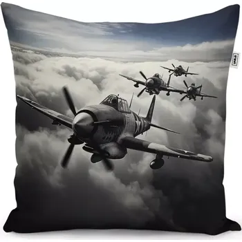 Polštář Dekorační polštář Stíhací letadla - Sablio - 50x50 cm