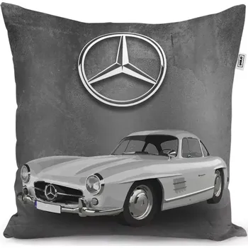 Polštář Dekorační polštář Mercedes-Benz 300 SL Šedé pozadí - Sablio - 40x40 cm