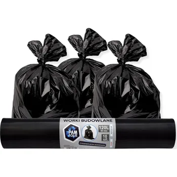 Pytle na odpadky Pytle na odpad Pam-Folie 120 l černé extra silné 10 ks z recyklace