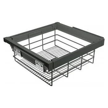 Elektrická zásuvka GTV Zásuvka Elite s drátěným košem 900 mm s funkcí tichého zavírání, šedá