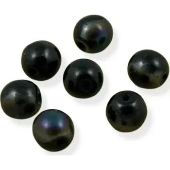 Korálek Korálky skleněné kuličky černé AB 6mm - 20 ks