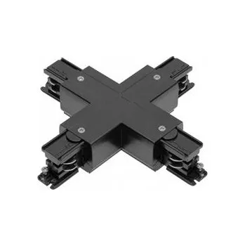 Elektrický konektor GTV Konektor pro 3fázové kolejnicové vedení X-RAIL, 166x166 mm, černý