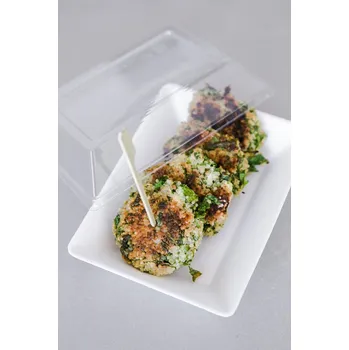 Jednorázové nádobí FirstPack Víčko na tácek hranaté 260/130/33mm 100ks