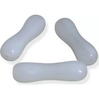 Korálek Korálky skleněné mléčné kuželovité - 10 ks