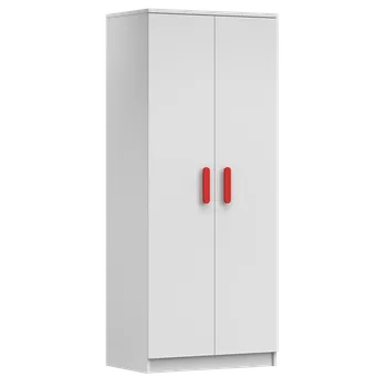 Dětská skříň Nábytek PEGAS s.r.o. Šatní skříň 2D SMYK I - 06, Bílá Mat/Červená