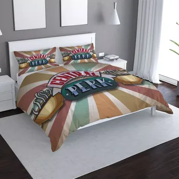 Povlečení Saténové povlečení Seriál přátelé CENTRAL PERK Abstrakce - Sablio - 140x200 / 90x70