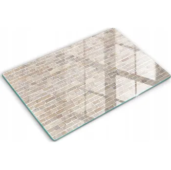 Obraz Multifunkční Dekorativní Skleněná Deska Velká 80x52 cm Zeď světlé cihly