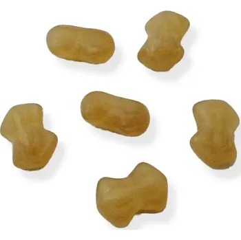 Korálek Korálky skleněné béžovožluté mašličky - 20 ks