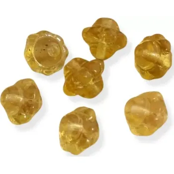 Korálek Korálky skleněné kvítky medové - 30 ks