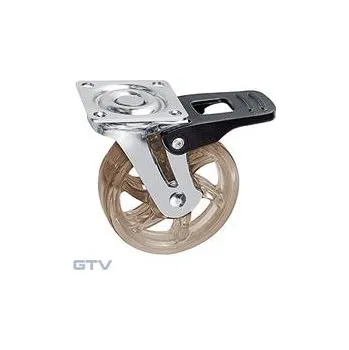 Pojezdové kolečko GTV Nábytkové kolečko B SHIFT hnědé 75 mm s brzdou