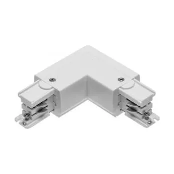 GTV Konektor L 90° pro kolej 3-obvod X-RAIL, 101x101mm, externí, bílá