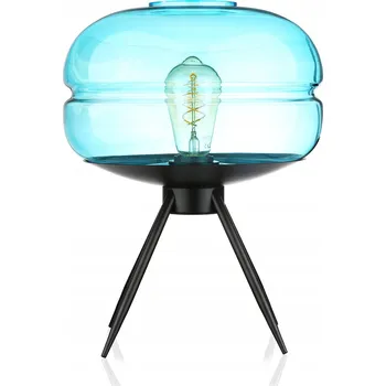 Lampička MODERNÍ STOLNÍ LAMPA DESIGNOVÁ SKLENĚNÁ NOČNÍ LAMPA E27 LOFT RETRO