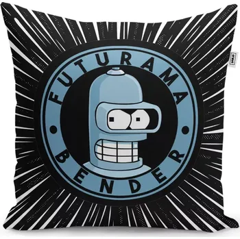 Polštář Dekorační polštář Futurama Bender Vesmír - Sablio - 40x40 cm