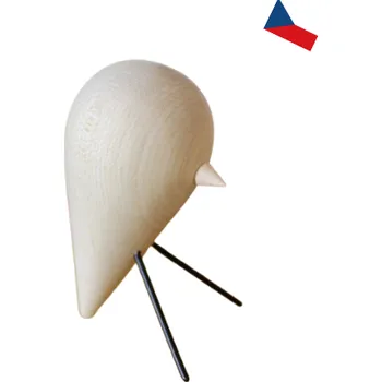 JH WoodArt Dřevěný ptáček na kovových nožkách světlý malý 1 ks (Perfektní na stůl, poličku nebo parapet)