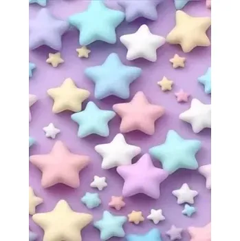 Diamantové malování Diamantové malování/Homfun - Hvězdičky barevné + perleťové kamínky