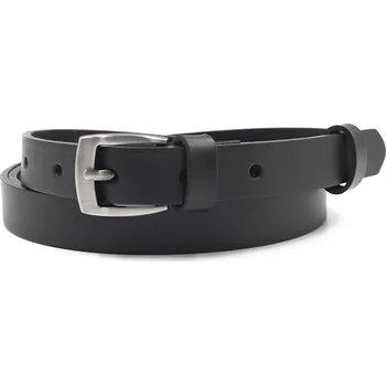 Opasek Černý dámský kožený opasek Nivasaža elegantní úzký ELG20 Celková délka: 98