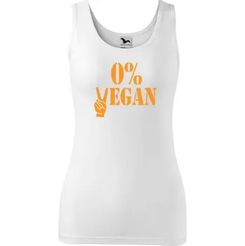 Dámské tílko s potiskem 0% vegan Velikost: L, Barva: Bílá