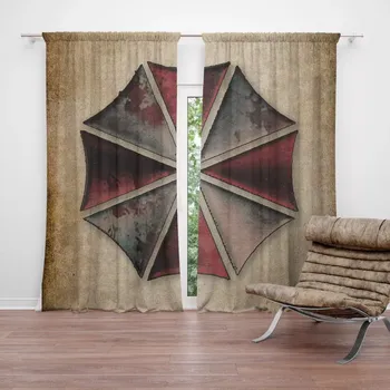 Závěs Sablio Závěsy Resident Evil Umbrella Corporation Vintage: 2ks 140x250cm