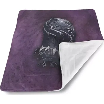 deka Sablio Dětská deka pro miminko BLACK PANTHER z profilu Fialový mlhavý - 80x100 cm