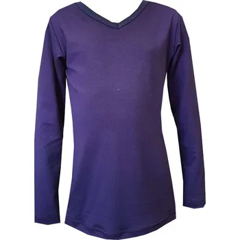 Dámské tričko FARMERS® Dámské tričko V BAMBUS tmavě modré dlouhý rukáv Velikost: L dámské