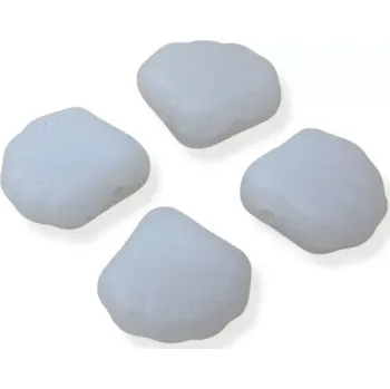 Korálek Korálky skleněné bílé mušličky - 10 ks