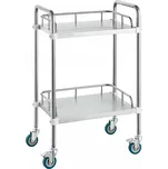 Mobilní anesteziologický vozík Vevor, stříbrný