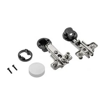 Nábytkové kování GTV Závěs cig-09 na sklo + podložka h=0 mm s euro + kulatá záslepka chrom