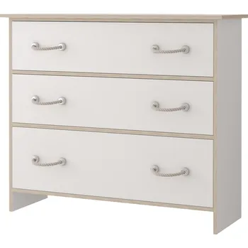 Šatní skříň Komoda 3S COSMO 02, Bílá Mat