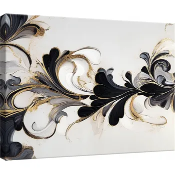 Obraz OBRAZ NA PLÁTNĚ STĚNA ABSTRAKT KVĚTINY DO LOŽNICE OBÝVACÍHO POKOJE KUCHYNĚ 40x30