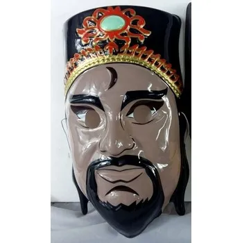 Karnevalová maska Plastová maska pro děti - císař, na gumičku.