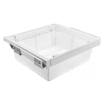 Ložnice GTV Zásuvka Elite s ratanovým košem 800 mm s funkcí tichého zavírání, bílá