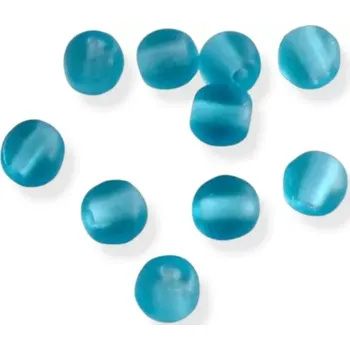 Korálek Korálky skleněné kuličky frosty akvamarínové 4mm - 50 ks