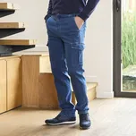 Blancheporte Cargo džíny s kapsami a pružným pasem modrá 54