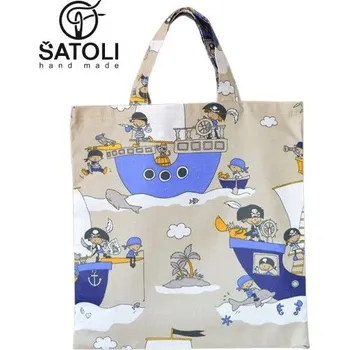 Nákupní taška Šatoli.cz Dětská nákupní taška Piráti na béžové