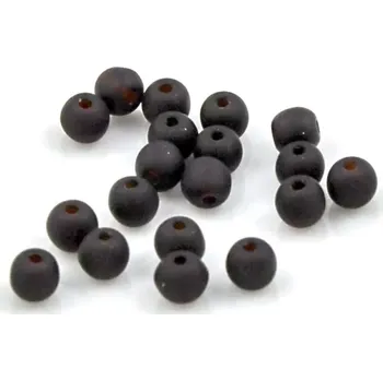 Korálek Korálky skleněné kuličky frosty hnědočervené 4mm - 60 ks