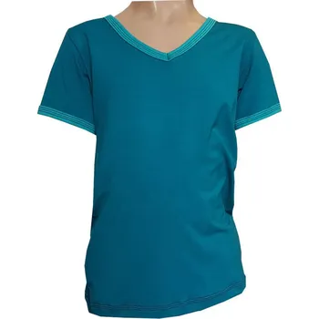 Dámské tričko FARMERS® Dámské tričko V BAMBUS smaragd krátký rukáv Velikost: L dámské