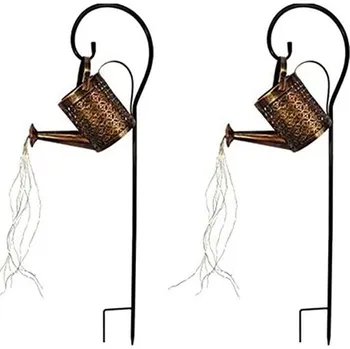 Venkovní osvětlení Solární LED konev s tekoucí vodou na baterie 1,2V AA