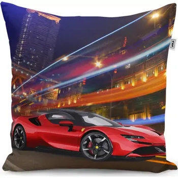 Polštář Dekorační polštář Ferrari na ulici - Sablio - 40x40 cm