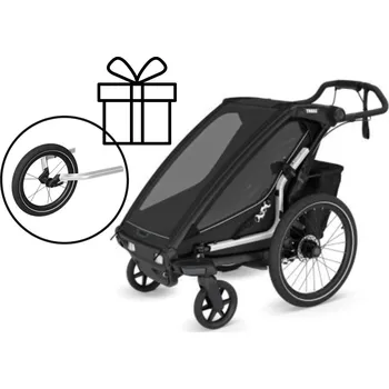 vozík za kolo Akční set Thule Chariot Sport2 single s běžeckým setem Vozík:: Black